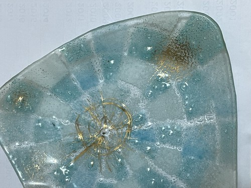Michael und Frances Higgins asymmetrische verschmolzene Glas Canape Platte - Bild 18 von 22