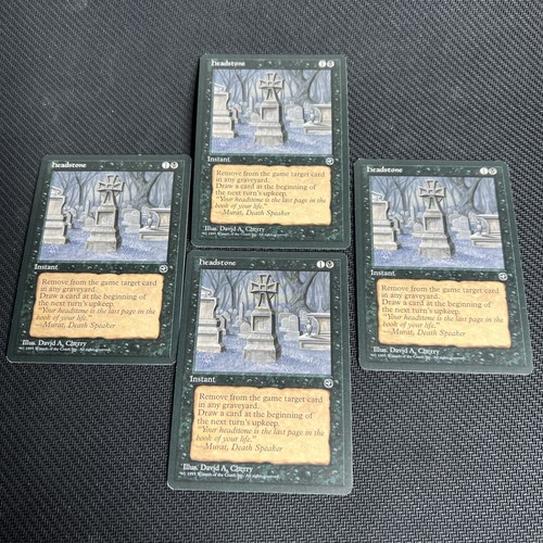 Headstone MTG Homelands Magic the Gathering Black Playset Vintage 4 - Picture 1 of 4