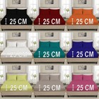 Luxury 25cm Deep Fitted Sheet 100% Poly Cotton Single Double King Size Bed Sheet