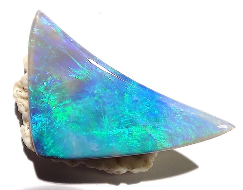 34,8ct. GEM Solid Black Opal Blau-Türkis Grüne Pattern! Video *Flashfire-Opals* - Picture 13 of 13