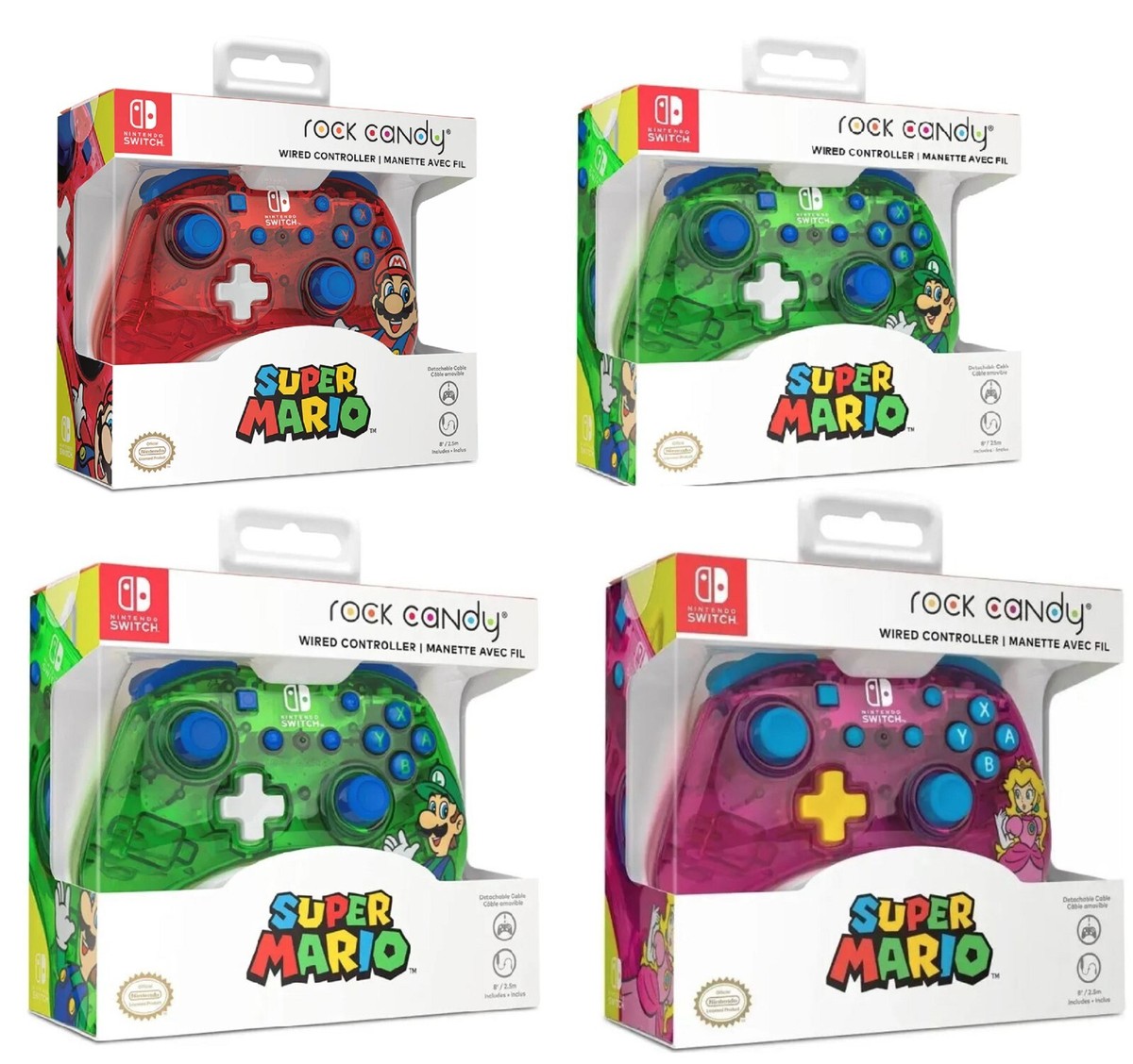 Nintendo Switch Controller Mario, Bowser, Luigi, Peach Licensed By Nintendo Nintendo Switch Controller Mario, Bowser, Luigi, Peach Licensed By Nintendo