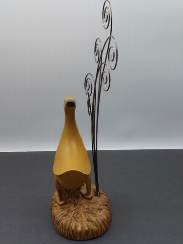 Vintage Country Yellow Goose Duck Photo Card Or Memo Holder Resin 14" Tall MINT - Picture 3 of 15