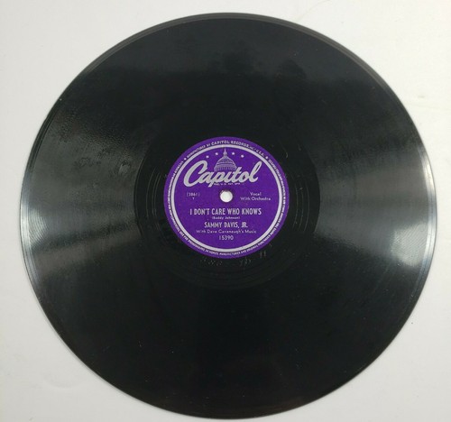 SAMMY DAVIS JR. 1st Solo Recording as Sammy Davis Jr. 78RPM Capitol #15390 V+/V+ - Picture 4 of 4