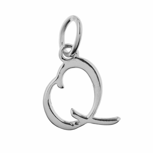 925 Sterling Silver Initial Letter Pendant Necklaces (Chain Included) - Picture 34 of 43