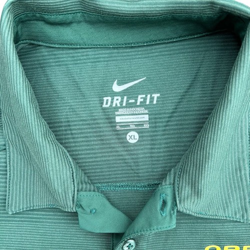NIKE Dri-Fit Oregon Ducks Polo Verde Amarillo Golf Día Top Talla XL - Imagen 4 de 4