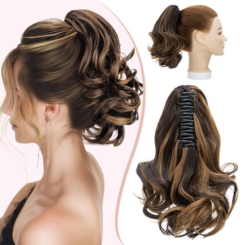 Short Claw Ponytail Piece Clip in on Pony Tail Hair Extensions Real as Human US - Picture 28 of 74