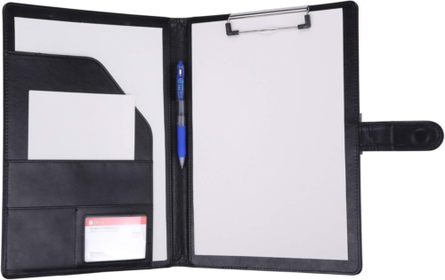 Folder A4 Clipboard Conference for Legal Pad, Faux Black - Picture 3 of 9