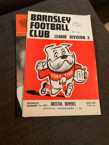 1972 Barnsley V Bristol Rovers Football/Soccer Programme - Picture 1 of 3