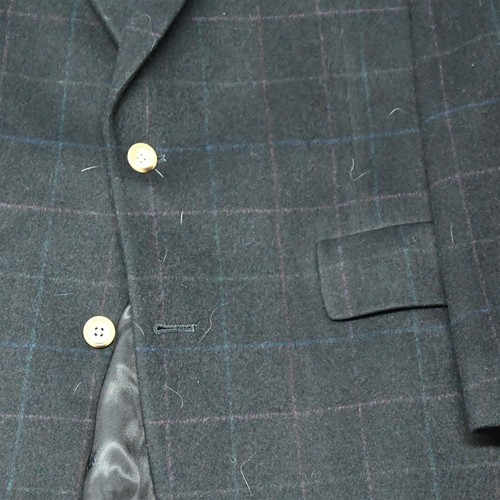 Austin Reed 42L Black Windowpane Heavy Flannel Mens Blazer Jacket Sport Coat - Picture 3 of 12