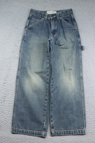 Arizona Jeans Boys 10 Slim Blue Carpenter Loose Adjustable Waist Medium Wash - Picture 1 of 10