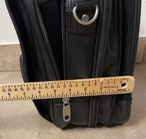 Samsonite 1910 Black Expandable Business 18” Laptop Bag Luggage Briefcase Case - Picture 13 of 21