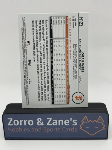 Logan Webb 2024 Topps Holiday H122 San Francisco Giants  - Picture 2 of 2