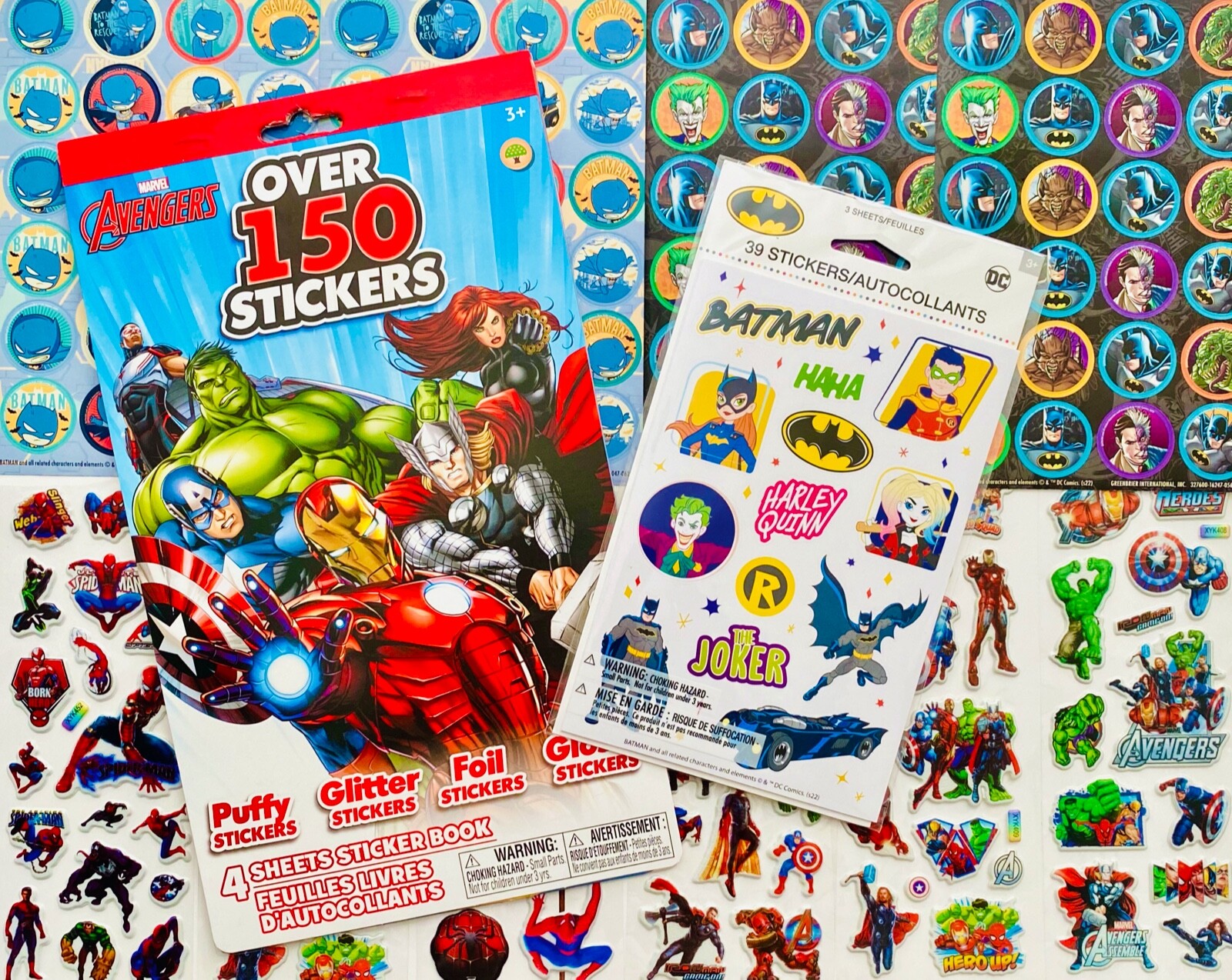 Sticker Bundle for Boys - 15 Packs of MARVEL DISNEY NICK JR Cartoons