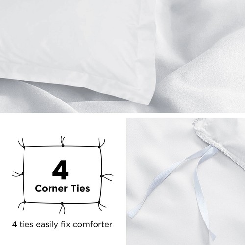 Luxury Duvet Cover Feel Like Cotton Hotel Quality Bedding Set Twin Queen King US - Picture 34 of 77