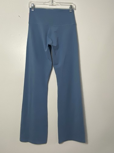 Victorias Secret Pants Womens Long Blue Cotton Blend High Rise Flare Zipper NWT - Picture 2 of 11