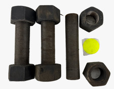 UNBRANDED 1-9/16"- 8 x 7-9/16" STEEL FULL THREAD STUD WITH NUT *LOT OF 3*