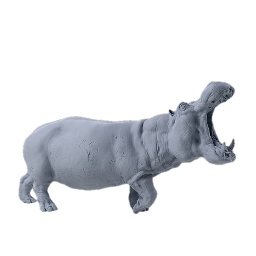 Hippo 1:24 scale and smaller diorama figurine by Animal Den Miniatures - Picture 1 of 5