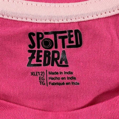 Spotted Zebra Girls Size XL (12) Pink/Black Long Sleeve Tees 2 Pieces New - Picture 3 of 4