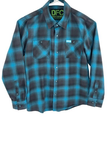 Dixxon Flannel Co Shirt Youth Division Pearl Snap Shadow Plaid Youth Size Medium - Picture 3 of 11