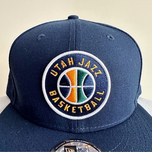 Utah Jazz New Era 9FIFTY SnapBack Hat Mens NBA Adjustable Navy Blue Fan Gift - Picture 3 of 9