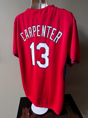 MLB St. Louis Cardinals Matt Carpenter #13 Baseball Trikot mit Knopfleiste (XL) rot - Bild 5 von 5