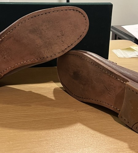 Mocassini GH Bass & Co Weejuns in pelle marrone penny da uomo taglia 9M - Foto 7 di 7