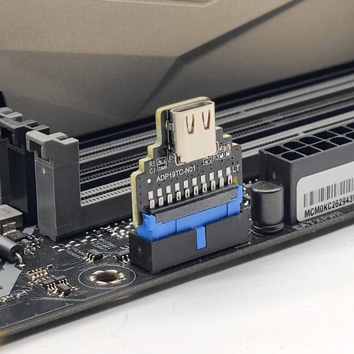 19-Pin-zu-Typ-C/Dual-USB-A-Anschluss für WIN/LINUX/ (TYPE-C-Up) - Bild 7 von 10