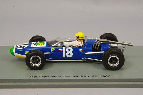 Spark SF121 1/43 MCLAREN M4A No.18 GP De Pau F2 1968 Jo Schlesser Limitado - Imagen 2 de 8