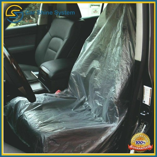 10 x Fundas de asiento de plástico para garaje de coche protectores de vehículo valet mecánico 140 cm x 80 - Imagen 2 de 3