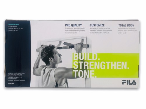Fila Home Gym Kit Workout Pull-up Pull Up Bar Pullup Ab Wheel Push Up Handles - Picture 3 of 12