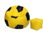Bean Bag Cover Puffy Cover Football Shape Faux Leather Without Beans Size XXXL