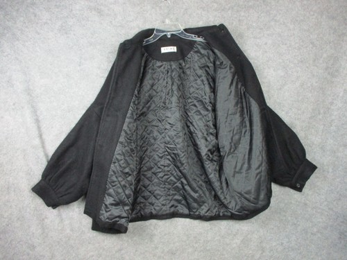 阿茶与阿古 Yuansu Mantel Herren Medium Schwarz Relaxed Modern Erwachsene Damen Wolle Gesteppt Gefüttert - Bild 5 von 15