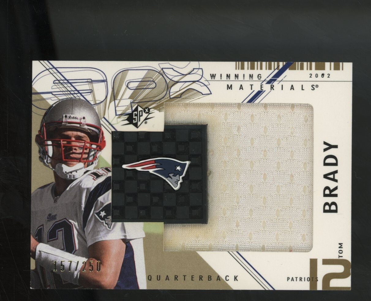 2002 UD SPx Winning Materials Tom Brady Patriots GU Jersey Patch 157/250