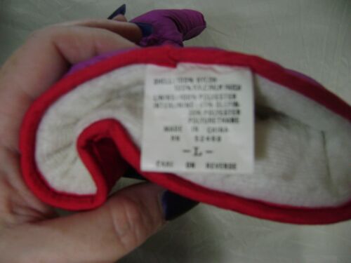 Guanti vintage anni 80 90 Thinsulate invernali sci motoslitta neve viola L - Foto 3 di 3
