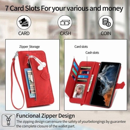For Samsung A55 A54 A35 A34 A56 A16 Wallet Card Case Flip Leather Magnetic Cover - Picture 42 of 55