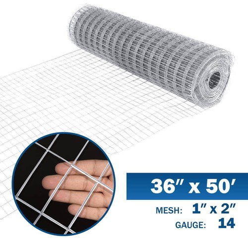 Recinzione Filo Saldato Fencer con Rete 3'X50' Acciaio Zincato Metallizzato Calibro 14 - Foto 2 di 4