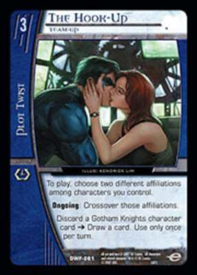 VS System: The Hook-Up, Team-Up - Foil [Played] DC Worlds Finest TCG CCG Classic