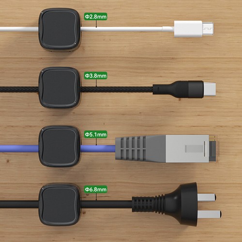 6X Magnet Kabel Clip Organizer Draht Kabel Management Desktop Wickler Line Halter - Bild 15 von 24