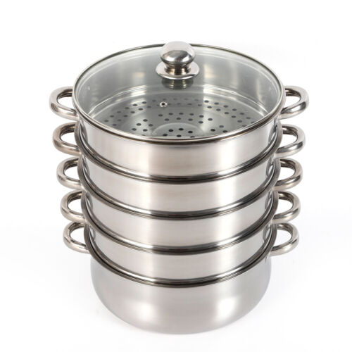 28 cm Edelstahl 5-Schichten Dampfgarer für gesundes Kochen - Bild 10 von 24