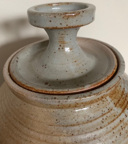 Vintage Stoneware Vase Jug Vessel Urn Mid Century Modern Studio Pottery Deyoe E - Picture 8 of 11
