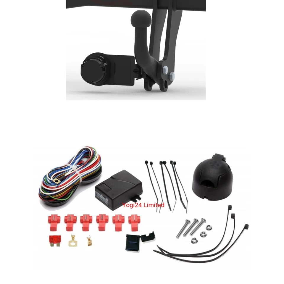 Barra de remolque para Alfa Romeo Giulietta (2010-2020) y kit de relé de derivación de 7 pines - A041 Foto 3 de 4