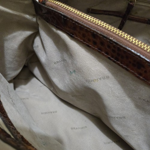 BRAHMIN ELISA SHOULDER HANDBAG PECAN MELBOURNE GENUINE LEATHER PURSE BAG - Picture 13 of 15