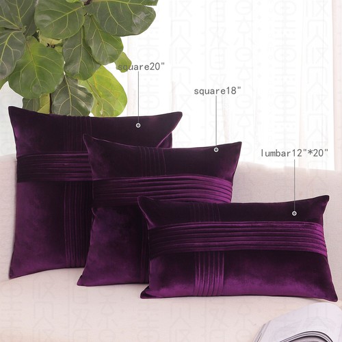 2 PACK Throw Pillow Covers Sofa Decor Velvet Cushion Cases Premium Cushion Cover - Picture 1 of 67