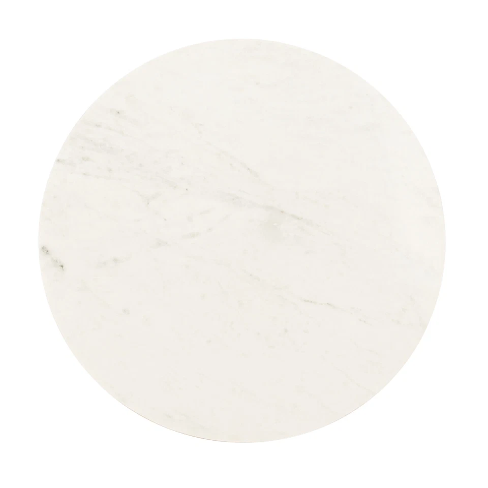 Mesa de centro con pedestal SAFAVIEH Mila | Blanco/Latón | Foto 3 de 4