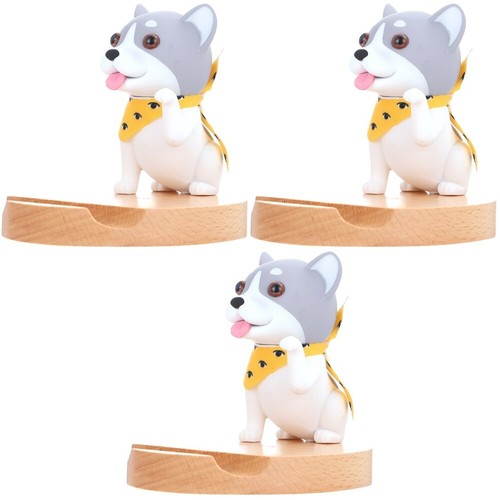 3 Pcs Puppy Phone Holder Dog Stand Animal for Desk Cartoon Design Cell - 第 1/12 張圖片