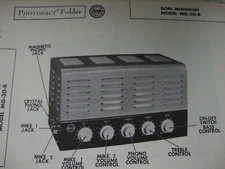 Original Sams Photofact Manual DON MCGOHAN MG-30-B (188)