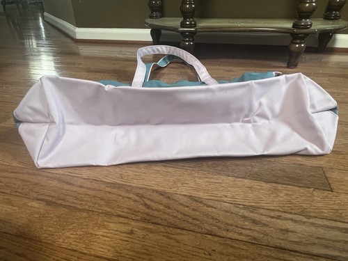 NEW Vintage SAMSONITE Blue & Pink YACHT TOTE BEACH BAG! Zippered Closure - Picture 10 of 10
