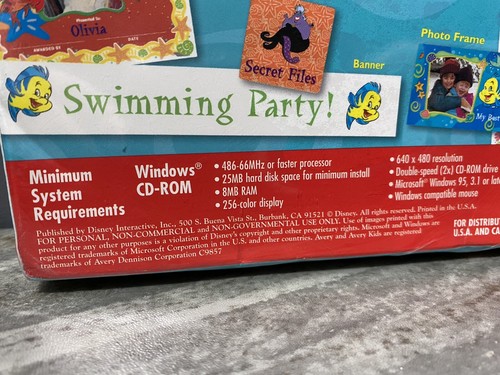 THE LITTLE MERMAID Disney Print Studio Software PC CD-ROM Windows ARIEL Sealed - Picture 4 of 5