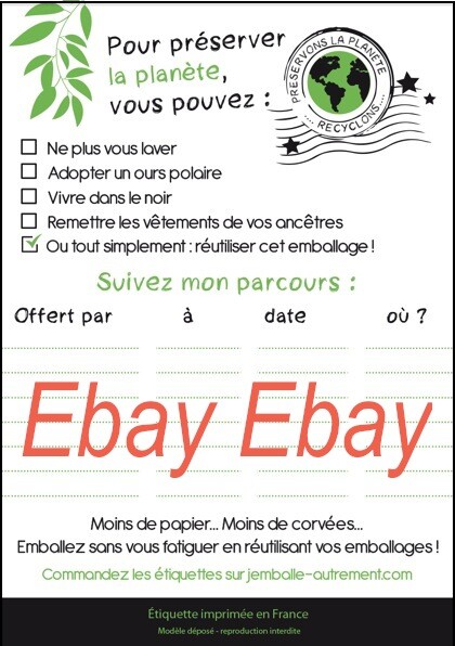 100 Étiquettes de Recyclage pour Emballage Cadeau Humour afin de Réutiliser vos Boîtes et Sacs