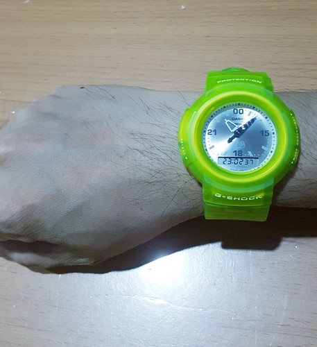 Vintage G-Shock AW500NS Washington Polar Sci Lab Green Neon Jelly Grow UV Dark - Picture 7 of 20